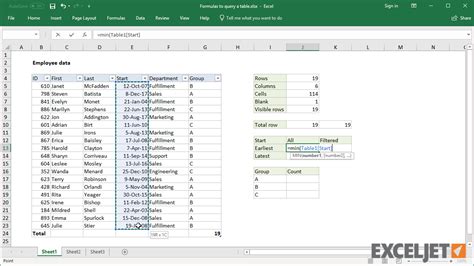 Excel Query Tables Image