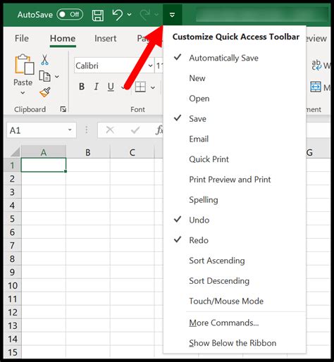 Excel Quick Access Toolbar Add-ins