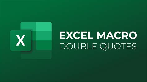 Excel Quote Text Macro