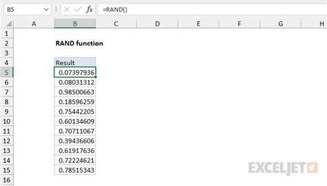 RAND and FILTER Functions in Excel