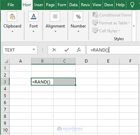 RAND Function for Random Numbers