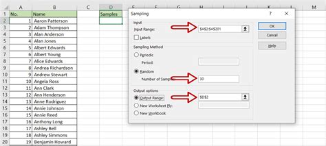 Excel random sample using INDEX and MATCH functions