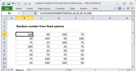 Excel Randomization Formulas