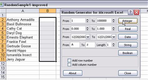 Excel Randomization Templates