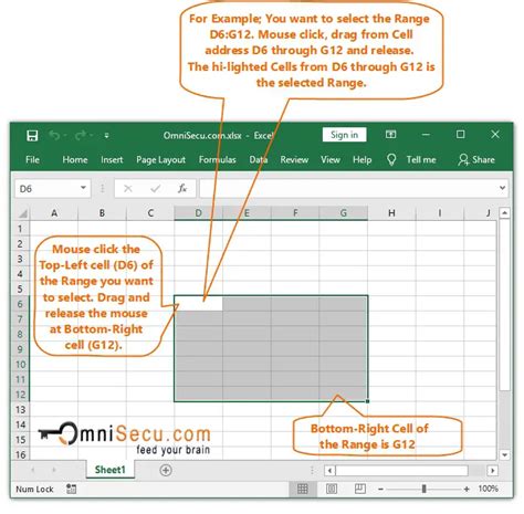 Selecting ranges in Excel