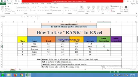 Ranking Methods Tips