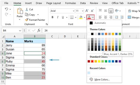 Red Line in Excel PivotTable