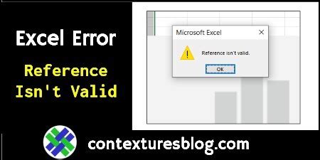 Excel Reference Not Valid Error Message