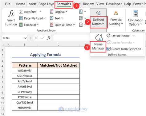 Excel RegEx Patterns Example 2