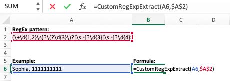 Excel regex tutorial