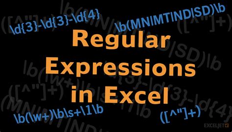 Excel Regular Expressions