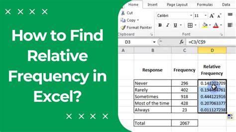 Excel Relative Frequency Formula