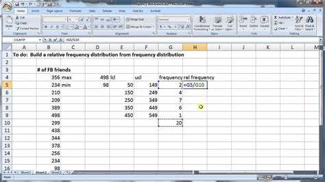 Excel Relative Frequency Distribution Chart