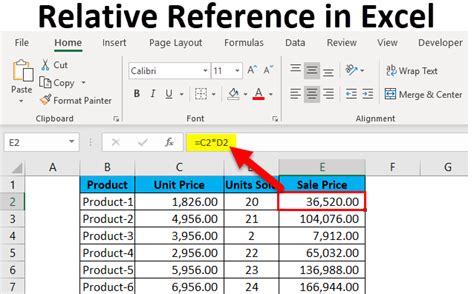 Excel relative references