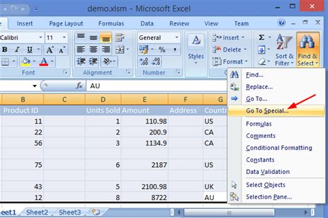 Excel Remove Blank Cells Go To Special