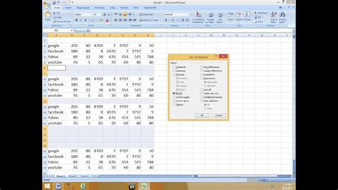 Excel Remove Blank Cells Keyboard Shortcuts