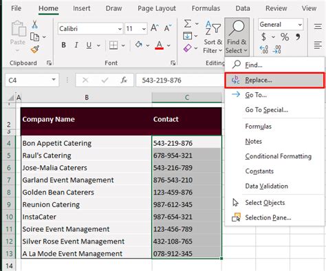 Removing dashes in Excel using SUBSTITUTE function