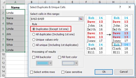 Removing duplicates in Excel while keeping the first occurrence