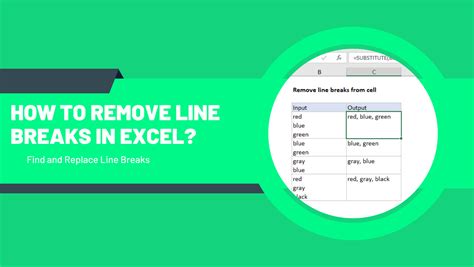 Excel Remove Line Breaks