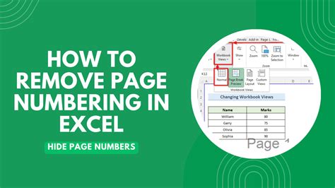 Remove Page in Excel