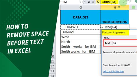 Excel cells with extra spaces before text