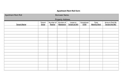 Excel Rent Roll Template Free