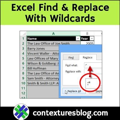 Excel Replace Wildcard