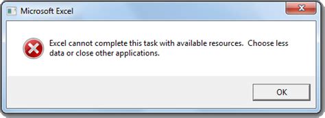 Excel Resource Error