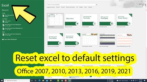 Excel restart