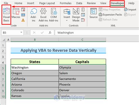 Reversing Data in Excel