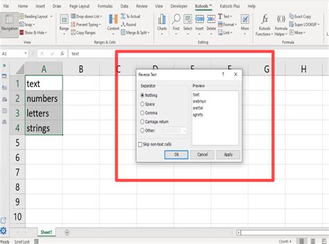 Excel reverse text StrReverse function