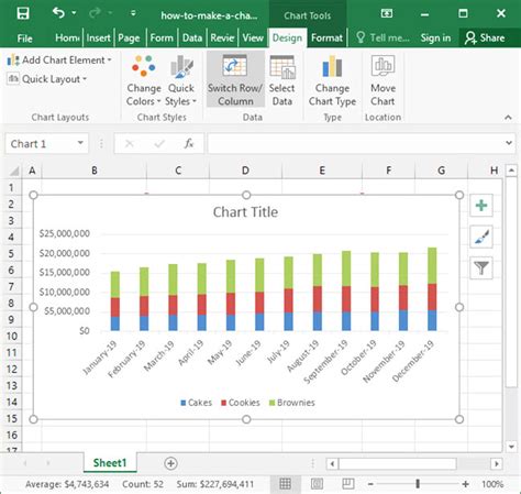 Excel Ribbon Chart Tools