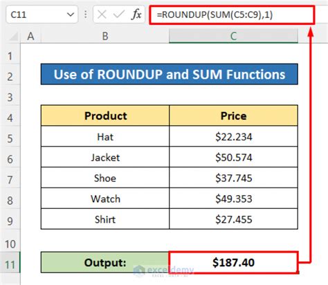 Excel Round Formulas