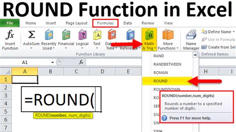 Excel Round Formulas Example 5