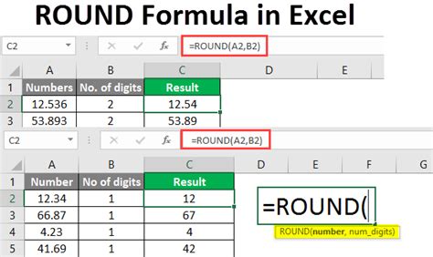 Rounding formulas in Excel