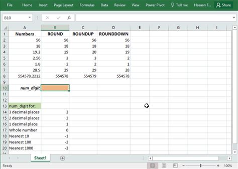 Excel Rounding Solution