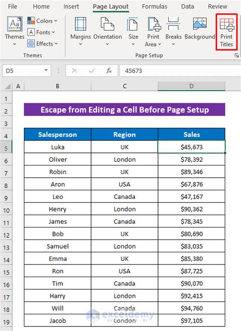 Excel Rows to Repeat at Top Greyed Out Fix Gallery 1