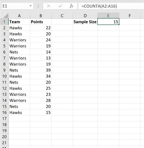 Excel sample size calculation template