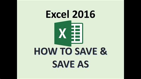 Using Excel's 'Save As' option