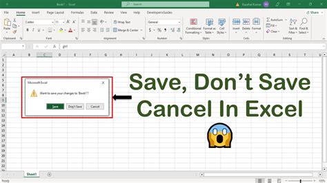 Excel Saving