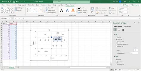 Excel Scatter Plot with Annotations