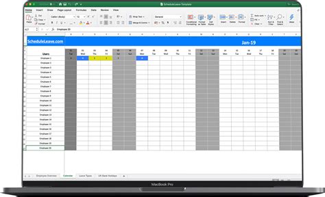 Excel Scheduling