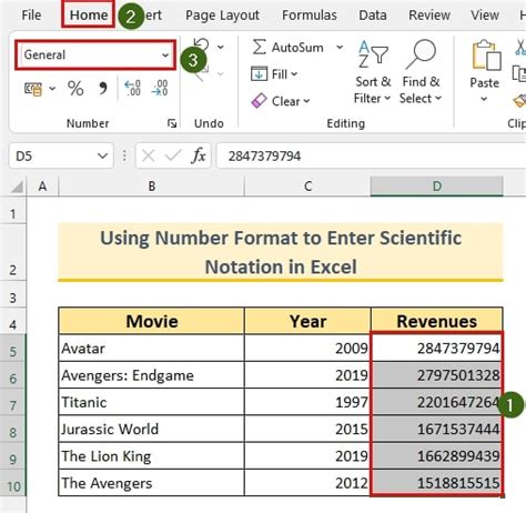 Excel Scientific Notation Formatting