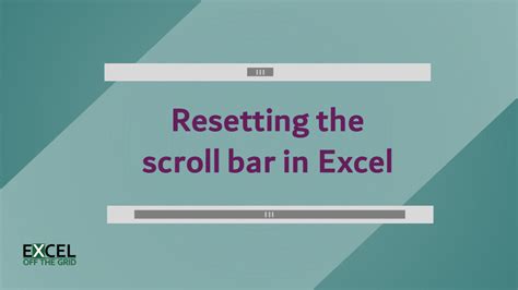 Excel Scroll Bar Solution 5