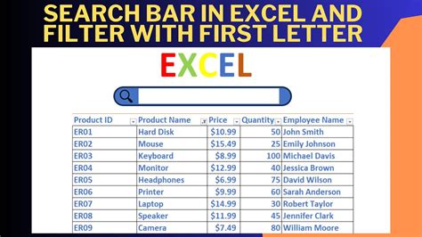 Excel Search Bar Add-in