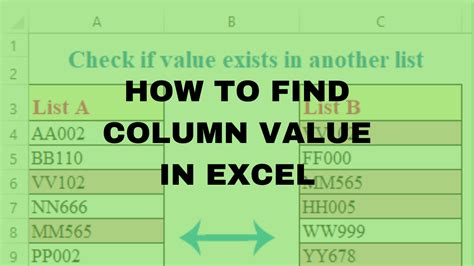 Excel Search Value Example