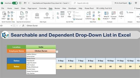 Excel Searchable Dropdown