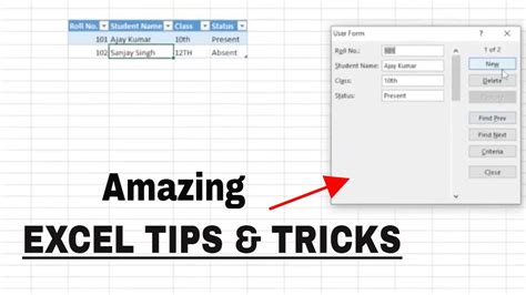 Excel Secrets and Tips