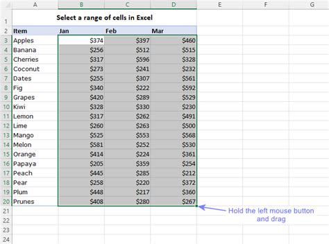 Excel Select Multiple Rows Mouse Actions Gallery