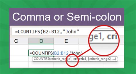 Adding semi-colon in Excel formula